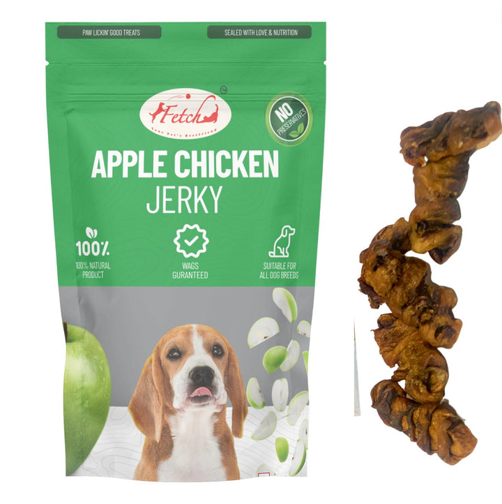 Apple Chicken Jerky - 80g - Fetch Catoz