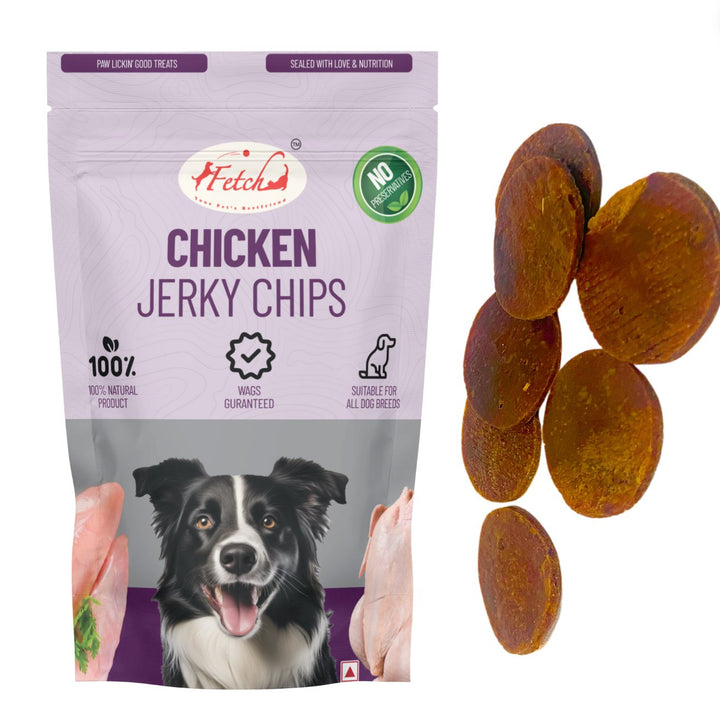 Chicken Jerky Chips - 80g - Fetch Catoz