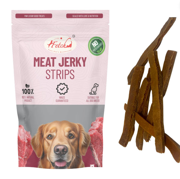 Meat Jerky Strips - 100g - Fetch Catoz