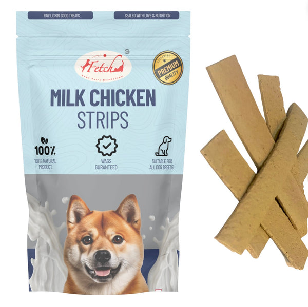 Milk Chicken Strips - 100g - Fetch Catoz